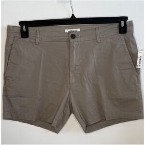 Goodthreads Men's Light Grey Chino Shorts Size 36 Flat Front Casual Dress NEW